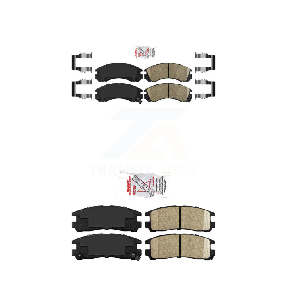 AmeriBRAKES KNF-101469 Disc Brake Pad for 1991-2000 Mitsubishi Eclipse, Mitsubishi Galant and More - Front and Rear