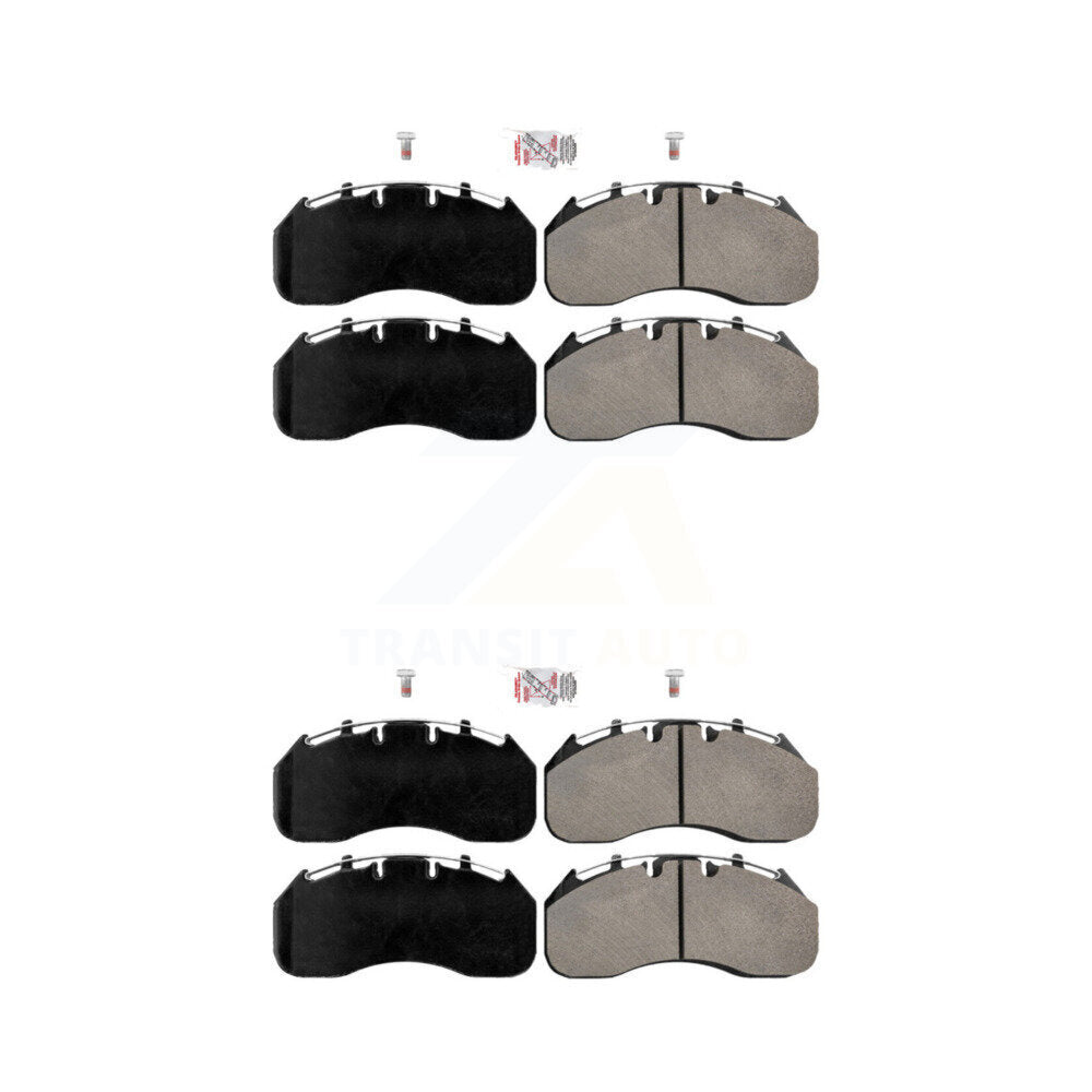 AmeriBRAKES KNF-101477 Disc Brake Pad for 2005-2017 Motor Coach Industries D4005, Prevost XL2, Prevost X3 Coach - Front and Rear