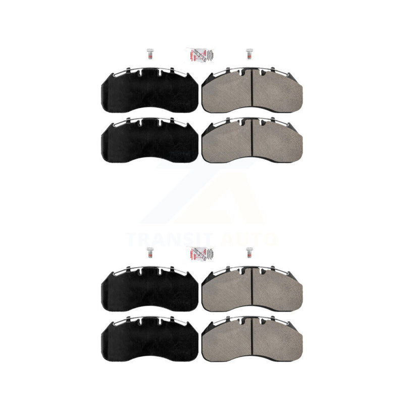 AmeriBRAKES KNF-101477 Disc Brake Pad for 2005-2017 Motor Coach Industries D4005, Prevost XL2, Prevost X3 Coach - Front and Rear
