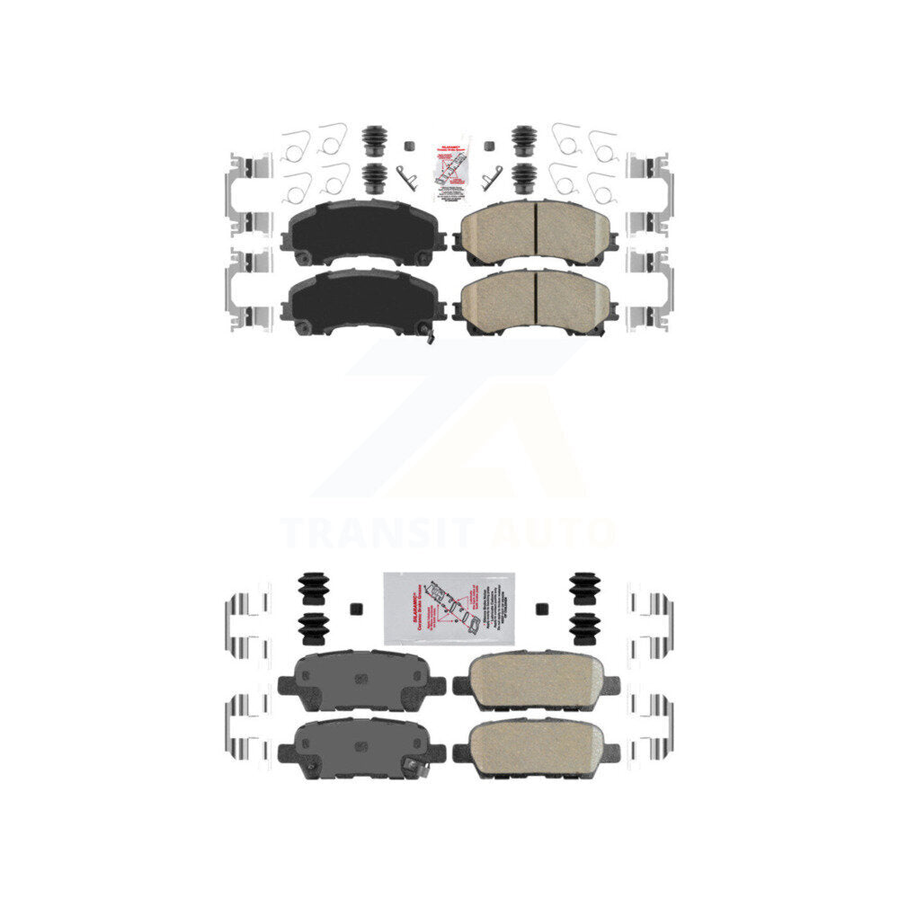 AmeriBRAKES KNF-101486 Disc Brake Pad for 2014-2019 Nissan Rogue, INFINITI QX50 - Front and Rear