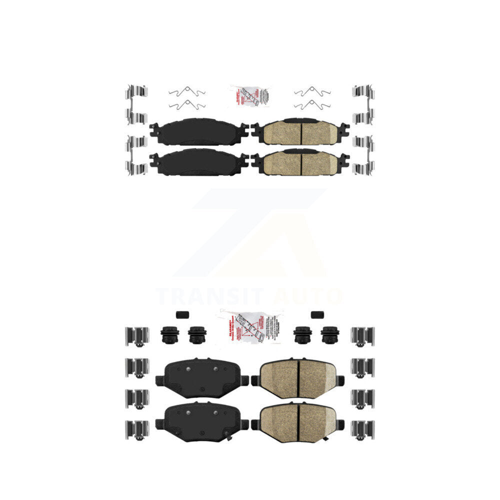 AmeriBRAKES KNF-101490 Disc Brake Pad for 2015 Ford Explorer - Front and Rear