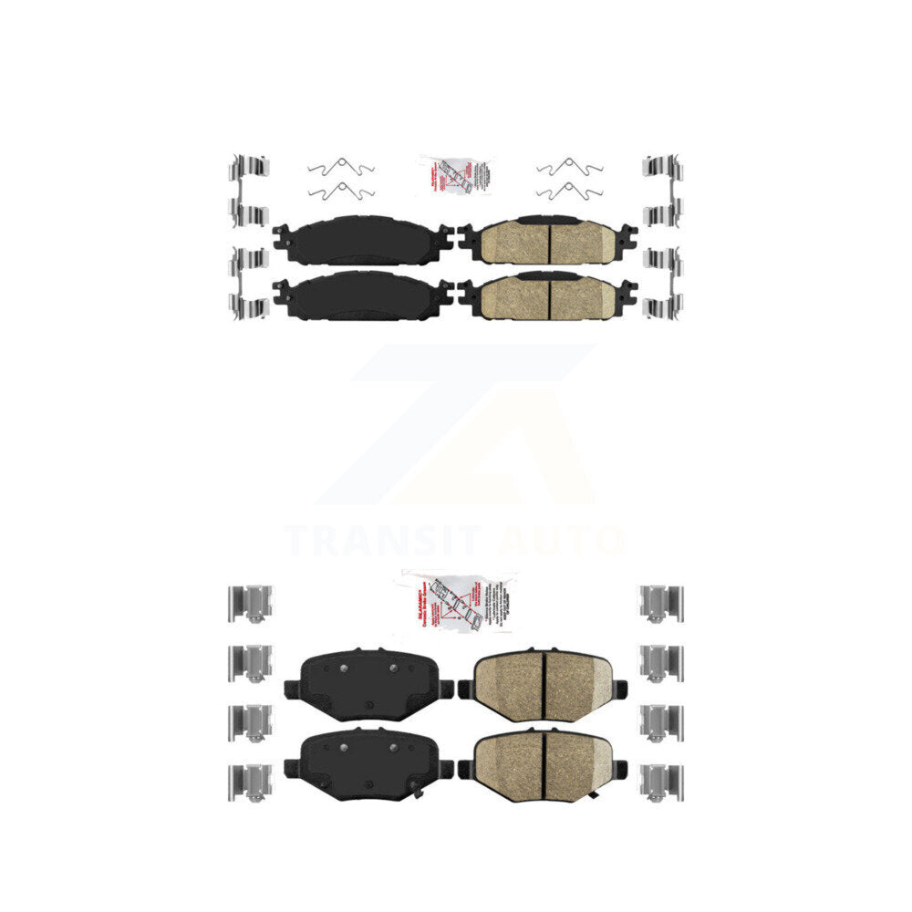 AmeriBRAKES KNF-101491 Disc Brake Pad for 2015 Ford Explorer - Front and Rear