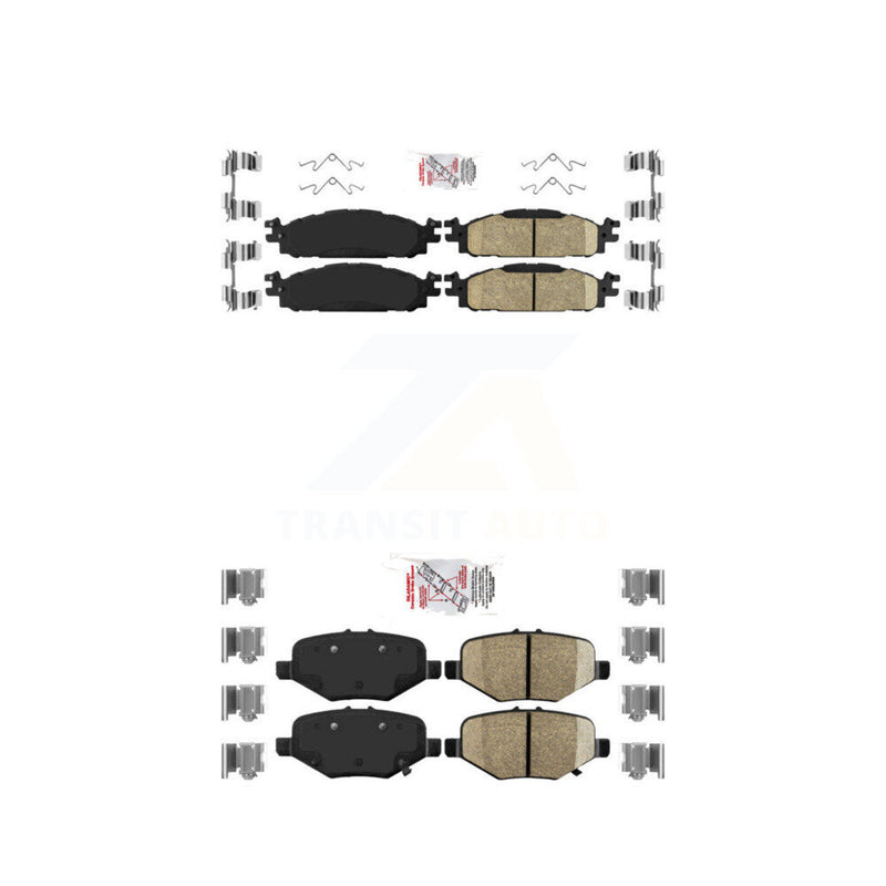 AmeriBRAKES KNF-101491 Disc Brake Pad for 2015 Ford Explorer - Front and Rear