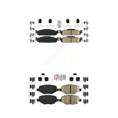 AmeriBRAKES KNF-101492 Disc Brake Pad for 2015 Ford Explorer - Front and Rear