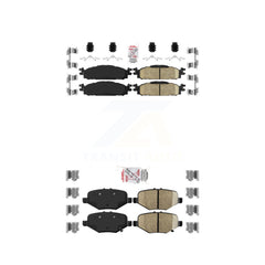 AmeriBRAKES KNF-101493 Disc Brake Pad for 2015 Ford Explorer - Front and Rear