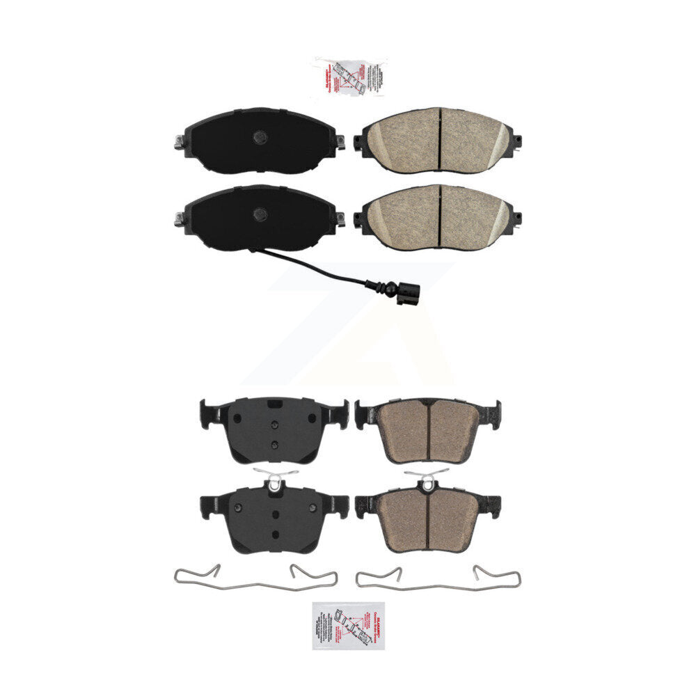 AmeriBRAKES KNF-101499 Disc Brake Pad for 2017-2019 Volkswagen Golf R - Front and Rear