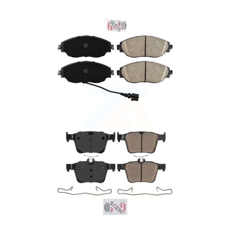 AmeriBRAKES KNF-101499 Disc Brake Pad for 2017-2019 Volkswagen Golf R - Front and Rear
