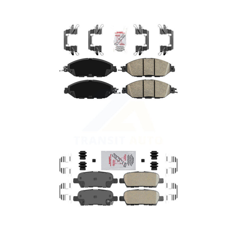 AmeriBRAKES KNF-101505 Disc Brake Pad for 2013-2024 Nissan Murano, INFINITI QX60 and More - Front and Rear