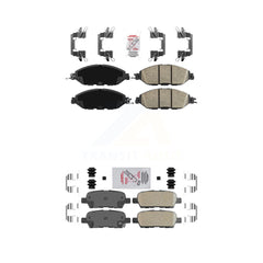 AmeriBRAKES KNF-101507 Disc Brake Pad for 2013-2024 Nissan Murano, INFINITI QX60 and More - Front and Rear