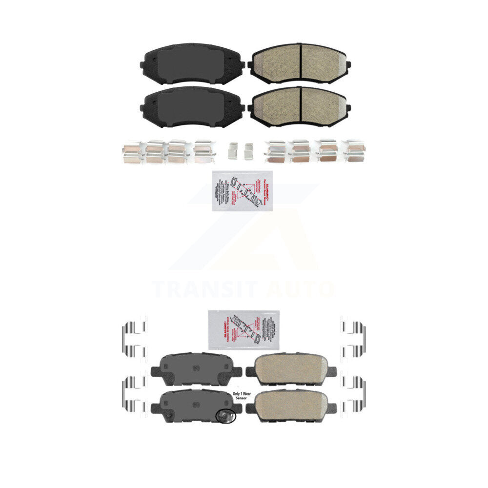 AmeriBRAKES KNF-101508 Disc Brake Pad for 2007-2013 Suzuki Grand Vitara - Front and Rear