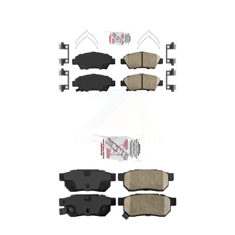 AmeriBRAKES KNF-101512 Disc Brake Pad for 2009-2014 Honda Fit - Front and Rear