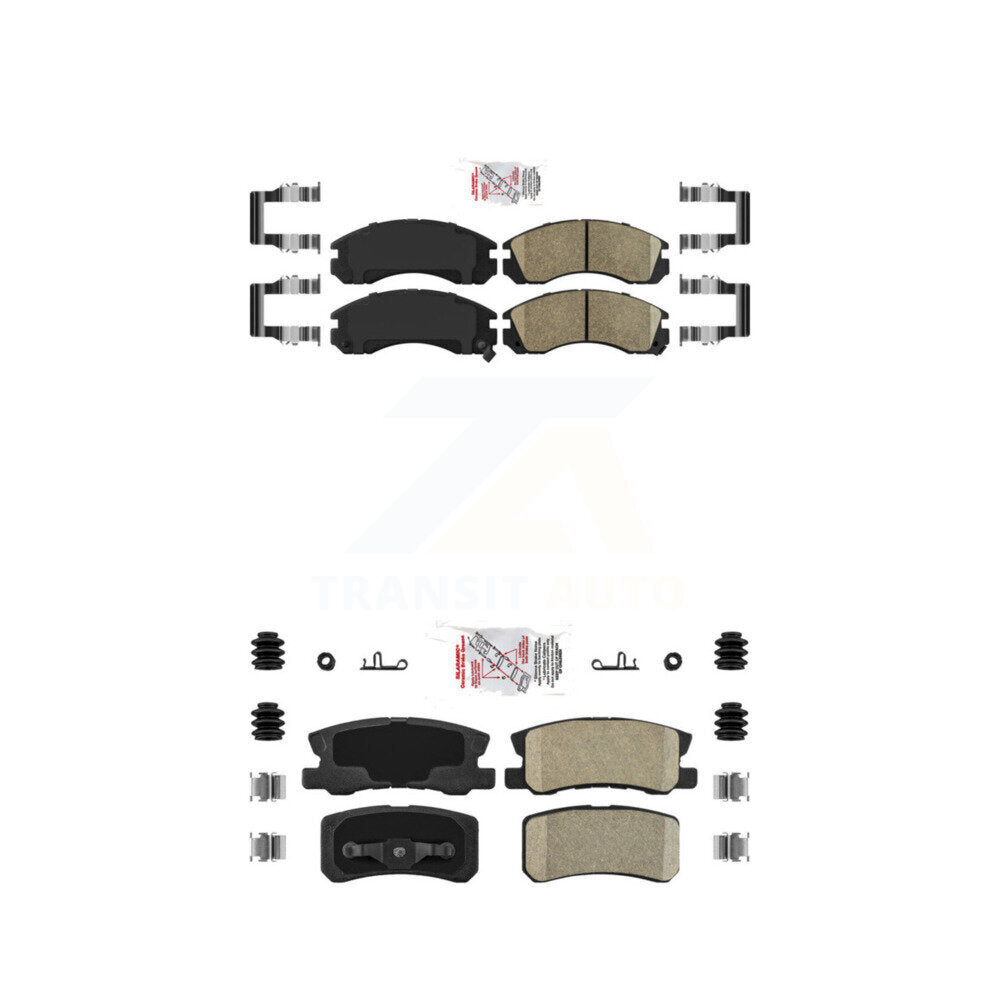 AmeriBRAKES KNF-101513 Disc Brake Pad for 2000-2015 Mitsubishi Lancer, Mitsubishi Montero - Front and Rear