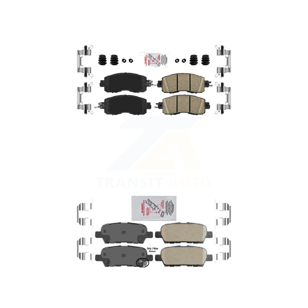 AmeriBRAKES KNF-101519 Disc Brake Pad for 2013-2023 Nissan Altima, Nissan LEAF - Front and Rear