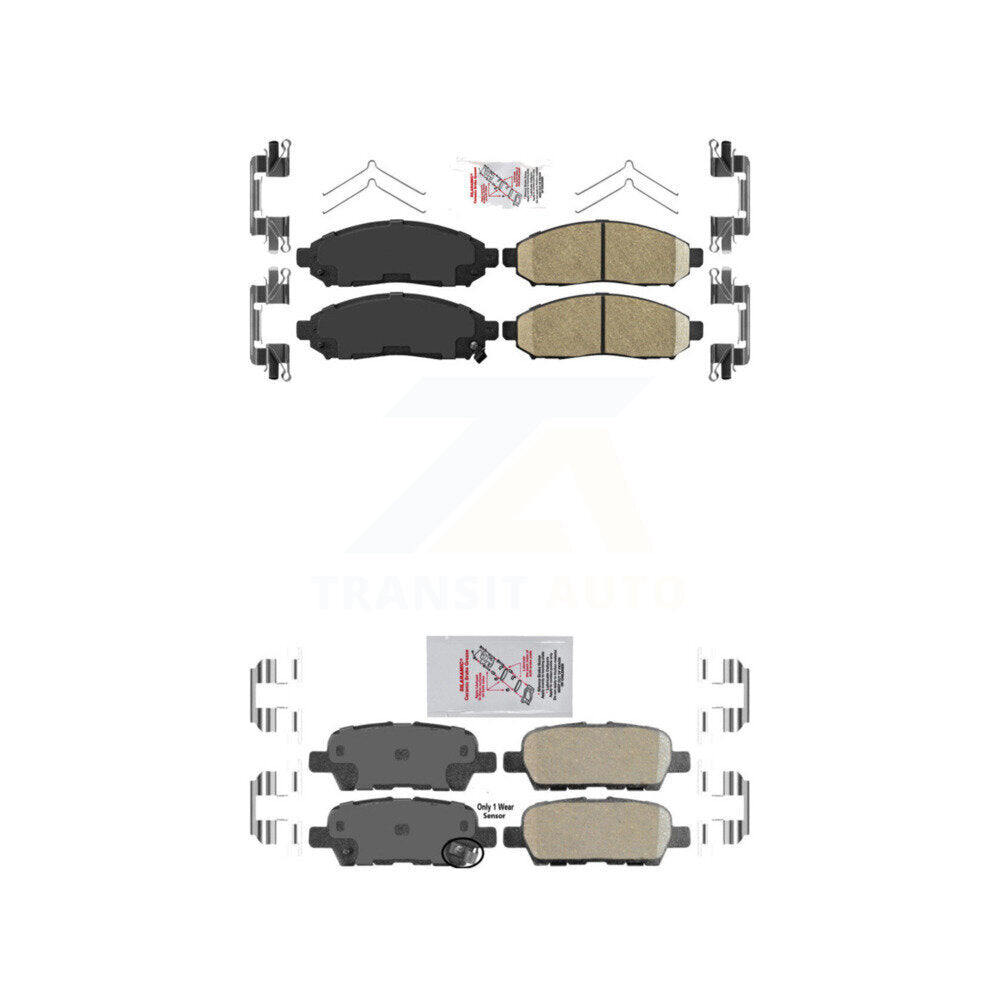 AmeriBRAKES KNF-101521 Disc Brake Pad for 2011-2015 Nissan LEAF - Front and Rear