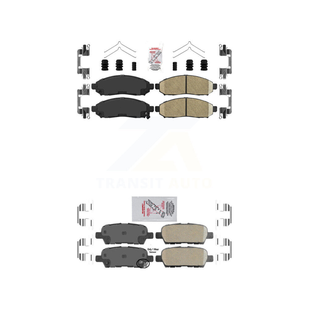 AmeriBRAKES KNF-101523 Disc Brake Pad for 2011-2015 Nissan LEAF - Front and Rear