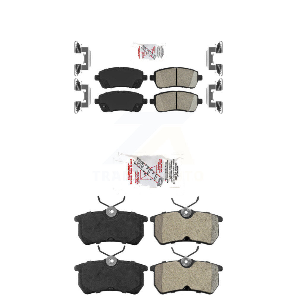 AmeriBRAKES KNF-101534 Disc Brake Pad for 2014-2019 Ford Fiesta - Front and Rear