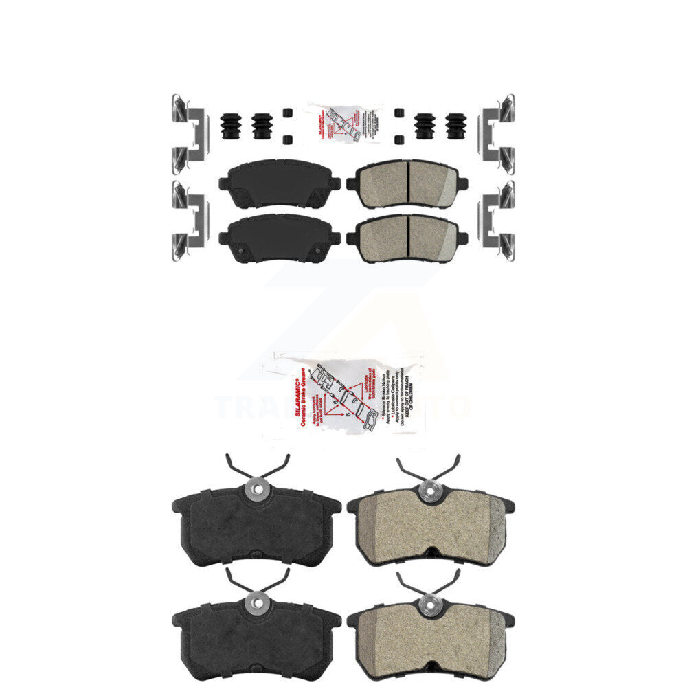 AmeriBRAKES KNF-101535 Disc Brake Pad for 2014-2019 Ford Fiesta - Front and Rear