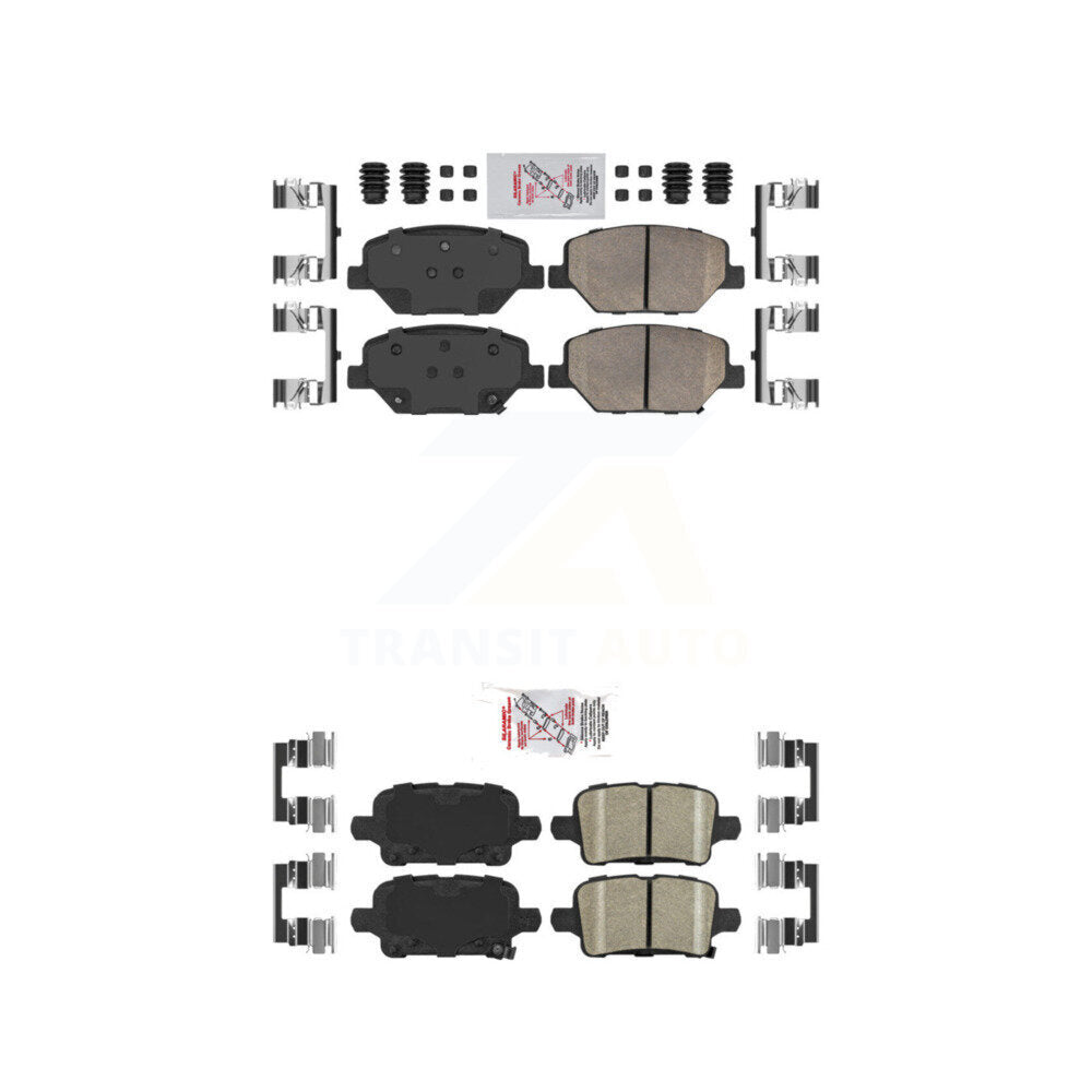 AmeriBRAKES KNF-101538 Disc Brake Pad for 2017-2019 Chevrolet Equinox, GMC Terrain, Buick LaCrosse - Front and Rear