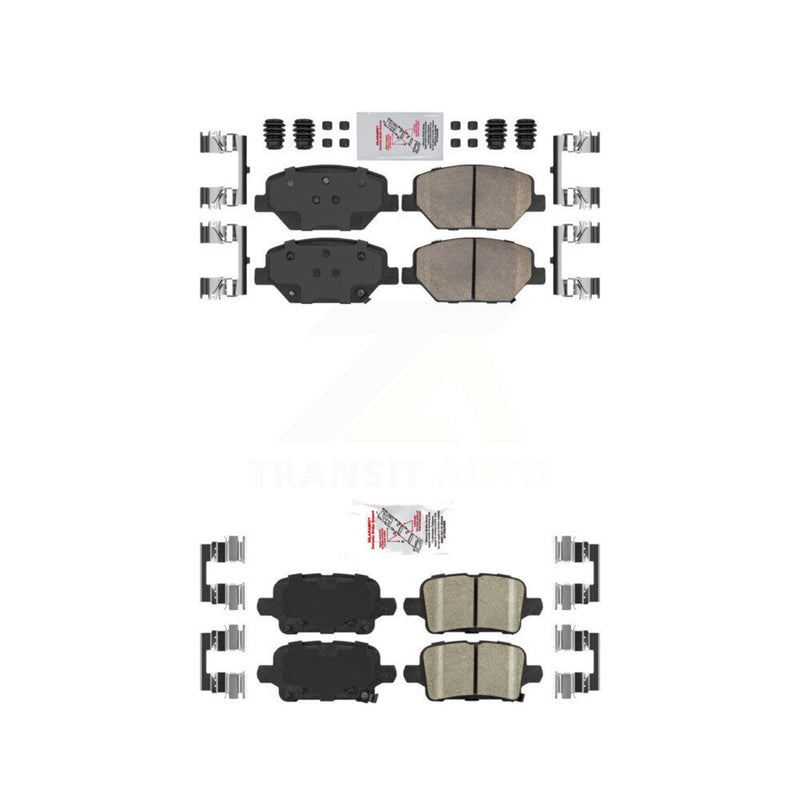 AmeriBRAKES KNF-101538 Disc Brake Pad for 2017-2019 Chevrolet Equinox, GMC Terrain, Buick LaCrosse - Front and Rear