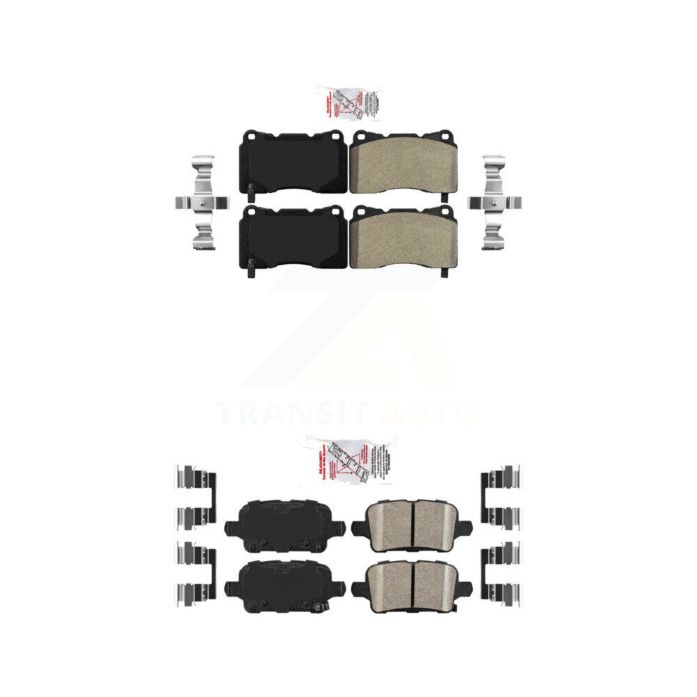AmeriBRAKES KNF-101539 Disc Brake Pad for 2018-2020 Buick Regal Sportback, Buick Regal TourX - Front and Rear