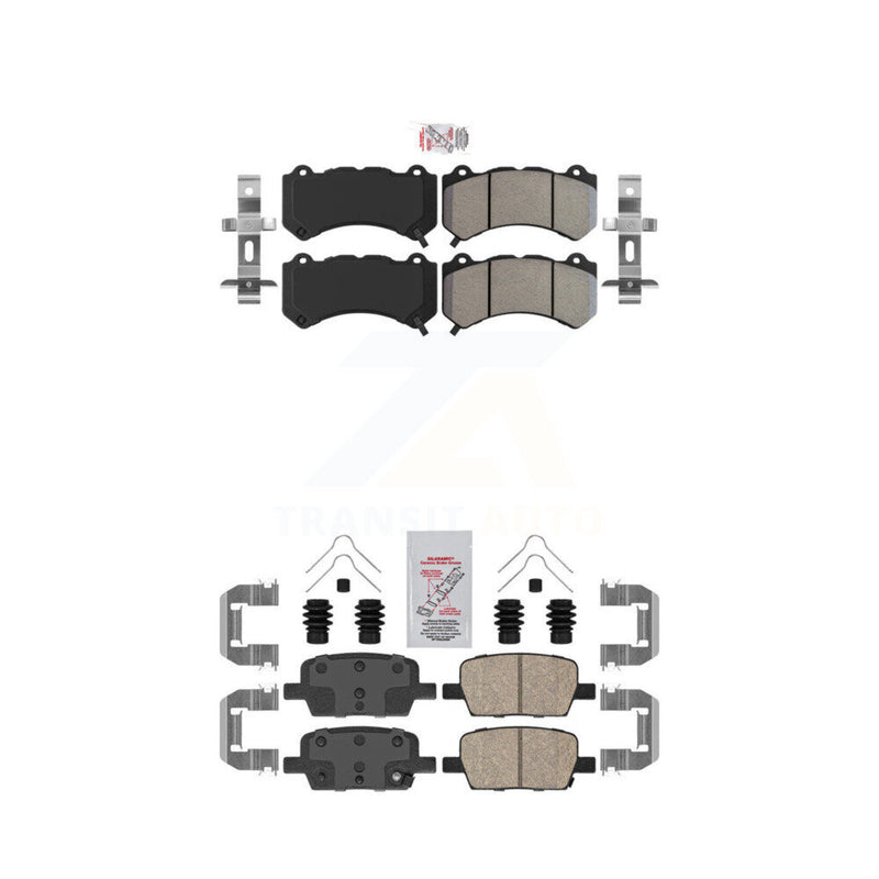AmeriBRAKES KNF-101543 Disc Brake Pad for 2019-2021 Chevrolet Camaro - Front and Rear
