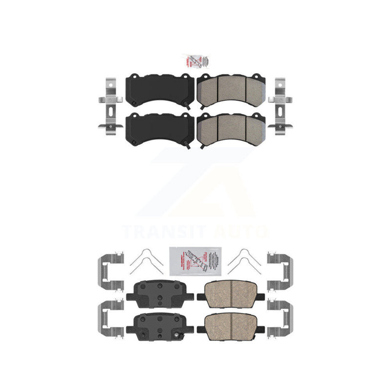 AmeriBRAKES KNF-101544 Disc Brake Pad for 2019-2021 Chevrolet Camaro - Front and Rear