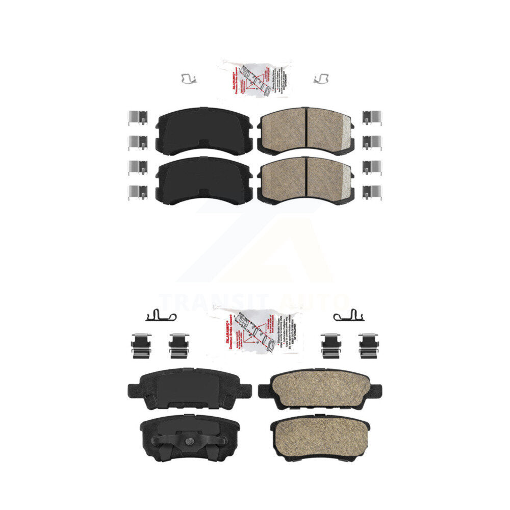 AmeriBRAKES KNF-101552 Disc Brake Pad for 2007 Mitsubishi Lancer - Front and Rear
