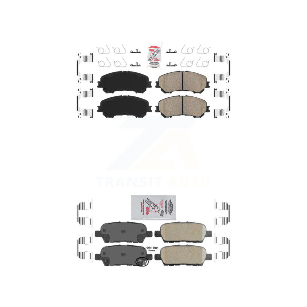 AmeriBRAKES KNF-101555 Disc Brake Pad for 2014-2023 Nissan Rogue, Nissan Qashqai, Nissan Rogue Sport - Front and Rear