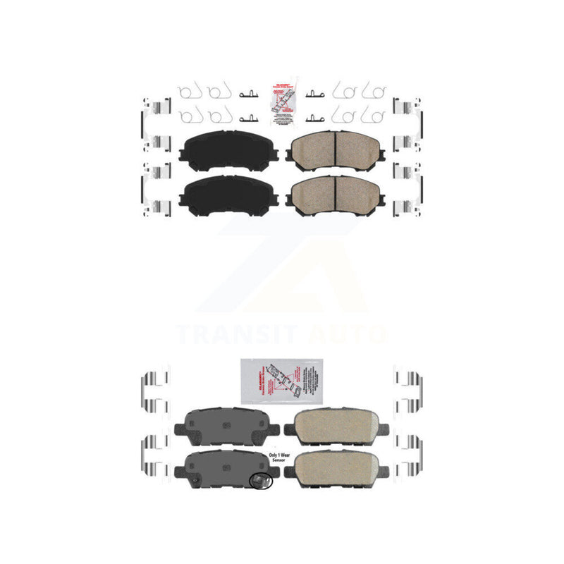 AmeriBRAKES KNF-101555 Disc Brake Pad for 2014-2023 Nissan Rogue, Nissan Qashqai, Nissan Rogue Sport - Front and Rear
