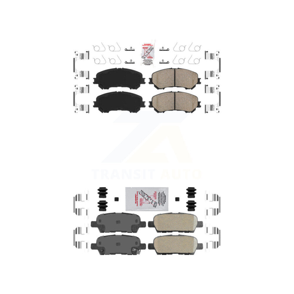 AmeriBRAKES KNF-101556 Disc Brake Pad for 2014-2023 Nissan Rogue, Nissan Qashqai, Nissan Rogue Sport - Front and Rear