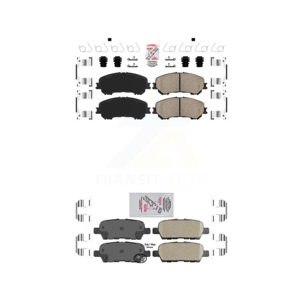 AmeriBRAKES KNF-101557 Disc Brake Pad for 2014-2023 Nissan Rogue, Nissan Qashqai, Nissan Rogue Sport - Front and Rear