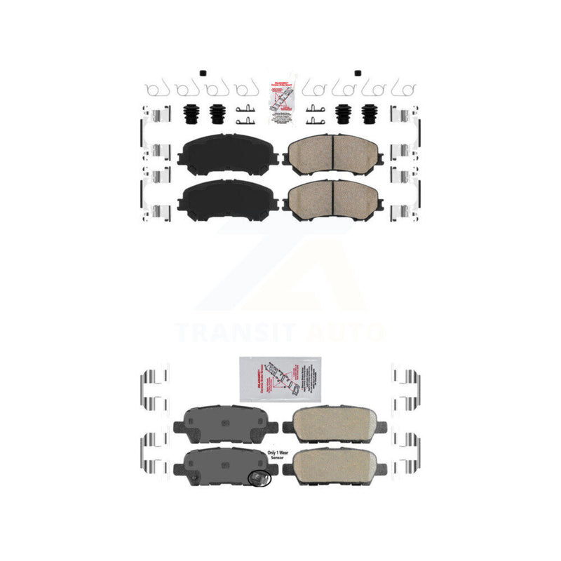 AmeriBRAKES KNF-101557 Disc Brake Pad for 2014-2023 Nissan Rogue, Nissan Qashqai, Nissan Rogue Sport - Front and Rear