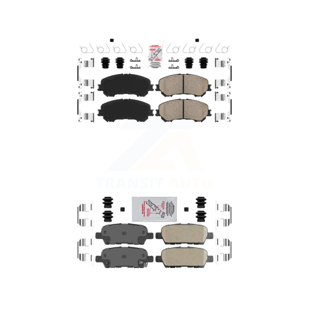 AmeriBRAKES KNF-101558 Disc Brake Pad for 2014-2023 Nissan Rogue, Nissan Qashqai, Nissan Rogue Sport - Front and Rear