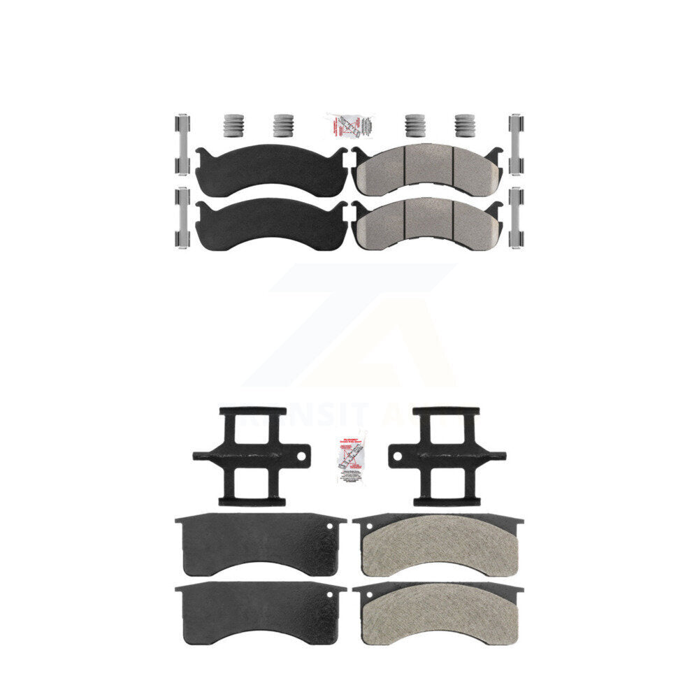 AmeriBRAKES KNF-101582 Disc Brake Pad for 1998-2010 IC Corporation CE School Bus, International 3200 and More - Front and Rear