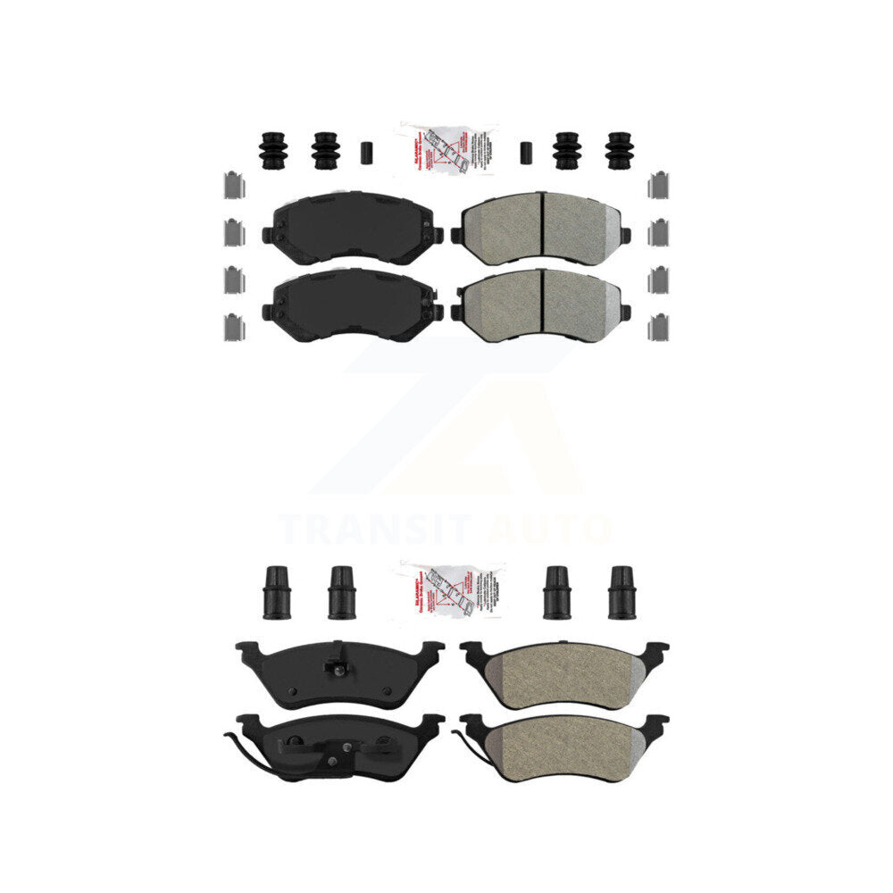 AmeriBRAKES KNF-101590 Disc Brake Pad for 2001-2007 Dodge Caravan, Chrysler Town & Country and More - Front and Rear