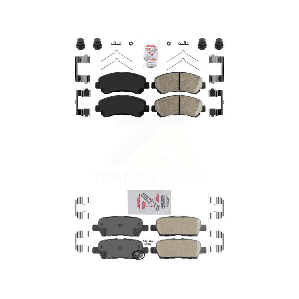 AmeriBRAKES KNF-101598 Disc Brake Pad for 2007-2022 Nissan Maxima, Nissan Juke and More - Front and Rear