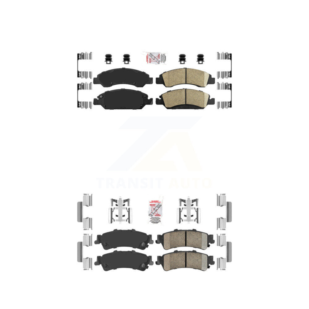 AmeriBRAKES KNF-101609 Disc Brake Pad for 2005-2007 Chevrolet Silverado 1500 Classic, GMC Sierra 1500 Classic and More - Front and Rear