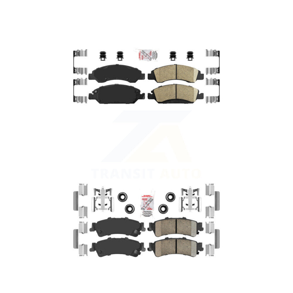 AmeriBRAKES KNF-101610 Disc Brake Pad for 2005-2007 Chevrolet Silverado 1500 Classic, GMC Sierra 1500 Classic and More - Front and Rear