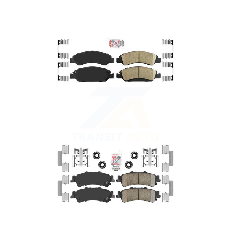 AmeriBRAKES KNF-101612 Disc Brake Pad for 2005-2007 Chevrolet Silverado 1500 Classic, GMC Sierra 1500 Classic and More - Front and Rear