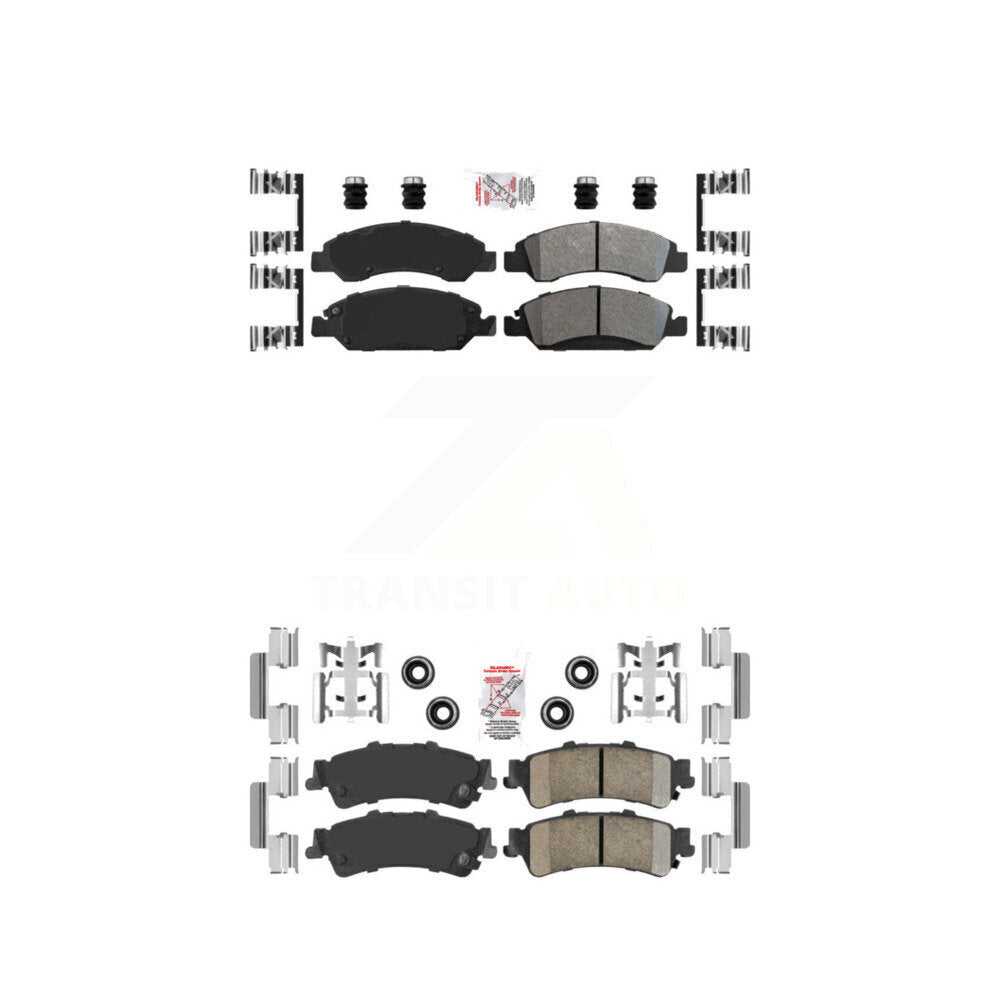 AmeriBRAKES KNF-101614 Disc Brake Pad for 2005-2007 Chevrolet Silverado 1500 Classic, GMC Sierra 1500 Classic and More - Front and Rear