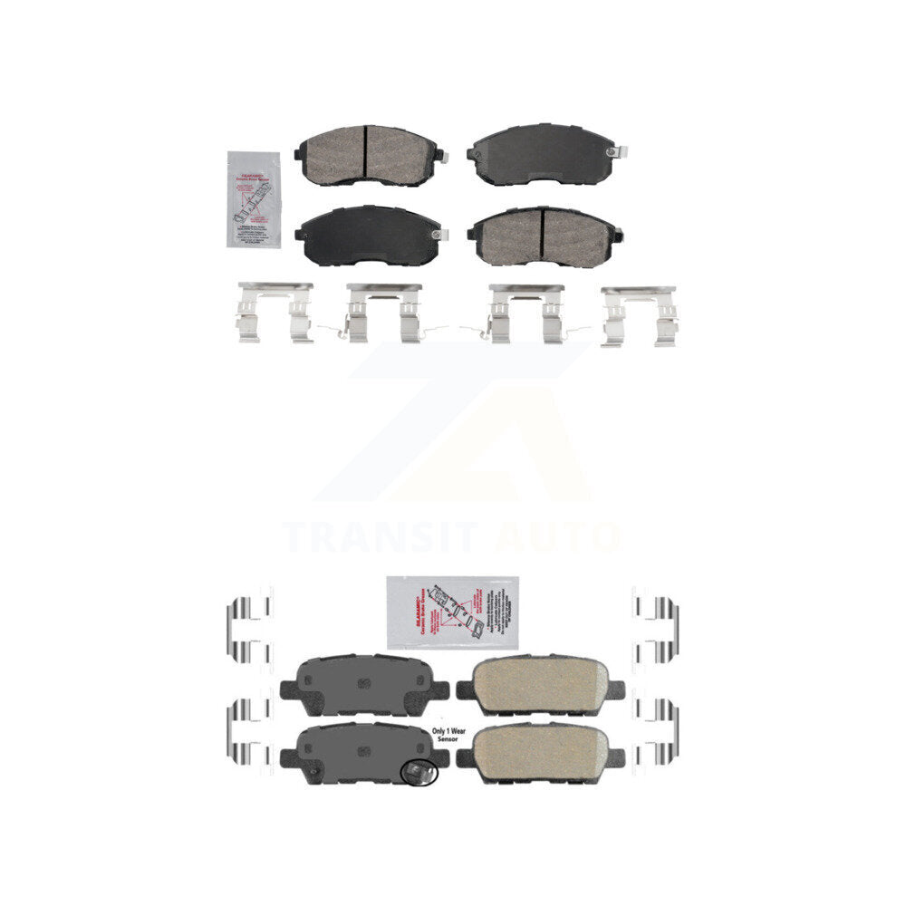 AmeriBRAKES KNF-101624 Disc Brake Pad for 2002-2019 Nissan Sentra, Nissan Altima and More - Front and Rear