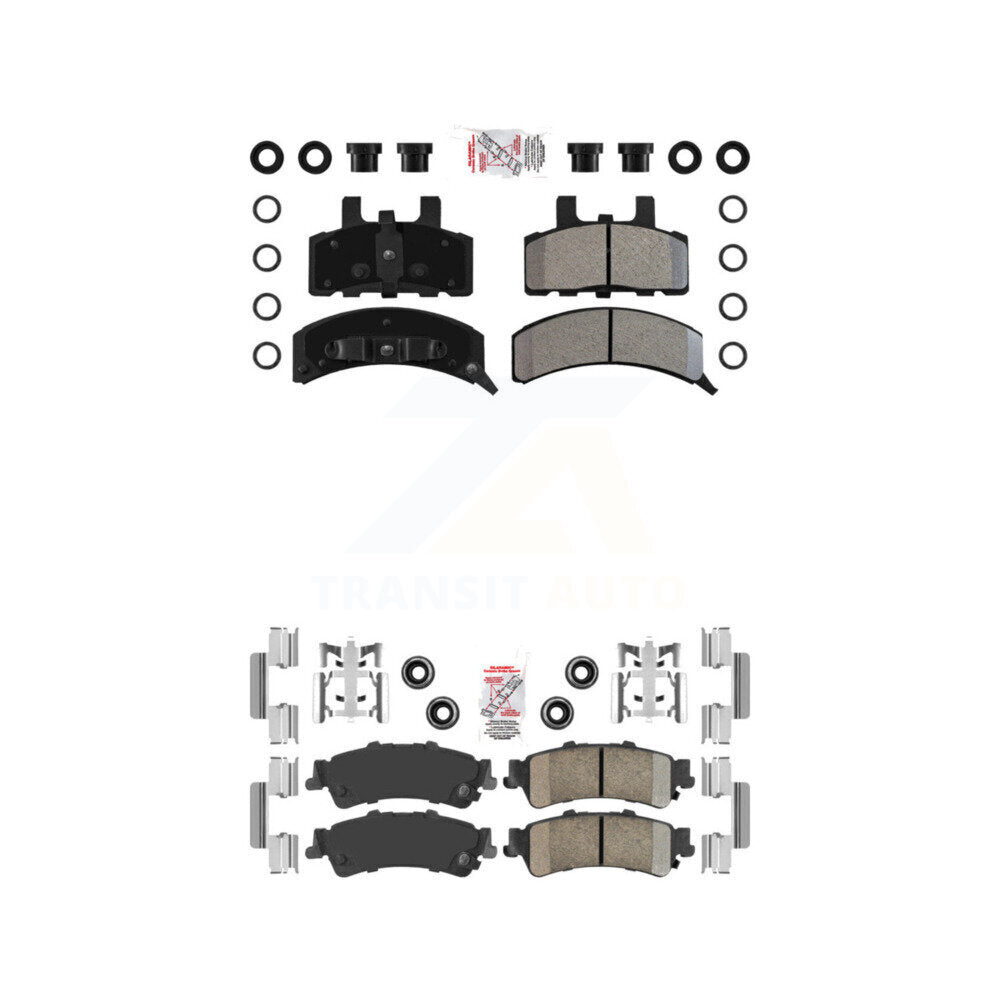 AmeriBRAKES KNF-101635 Disc Brake Pad for 1993-2000 GMC Yukon, Cadillac 60 Special - Front and Rear