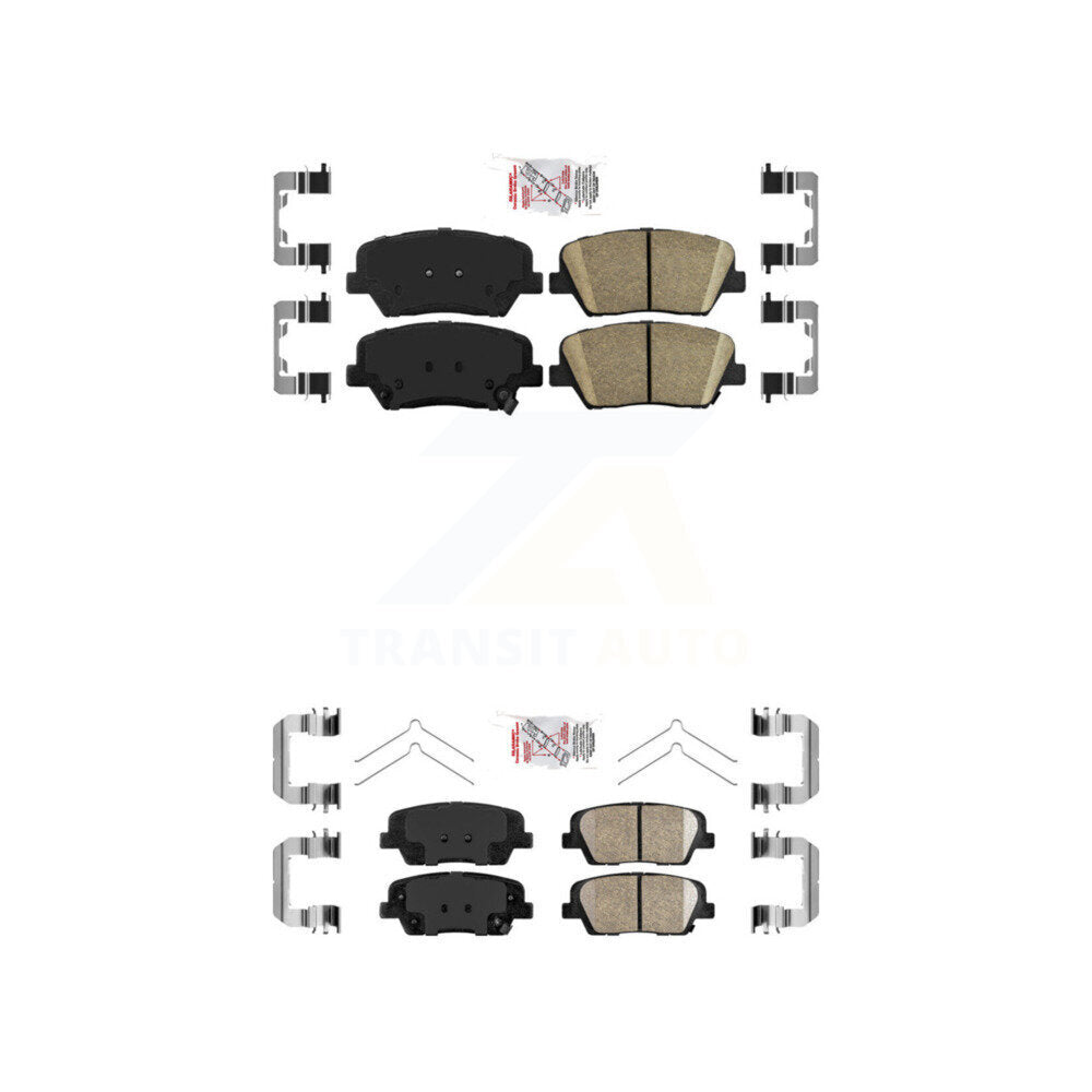 AmeriBRAKES KNF-101645 Disc Brake Pad for 2014-2015 Kia Sorento - Front and Rear