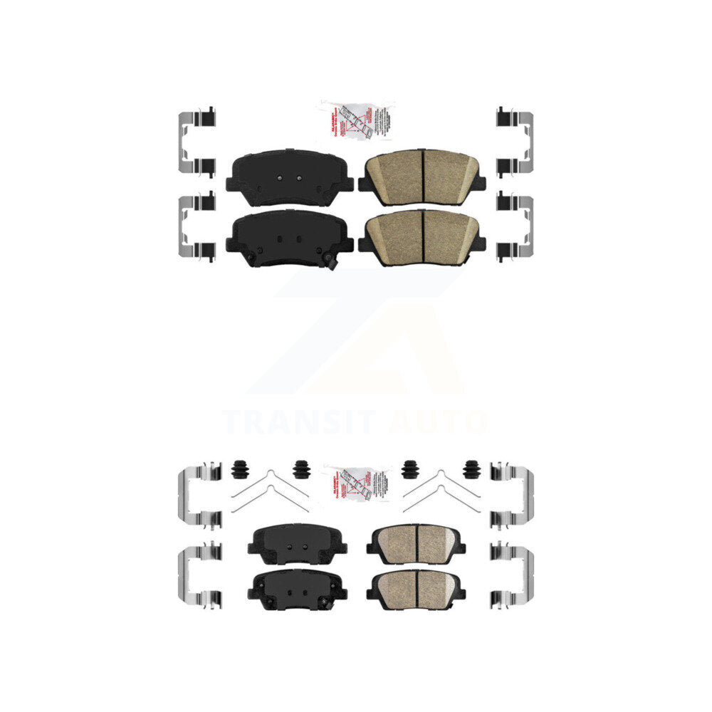 AmeriBRAKES KNF-101646 Disc Brake Pad for 2014-2015 Kia Sorento - Front and Rear