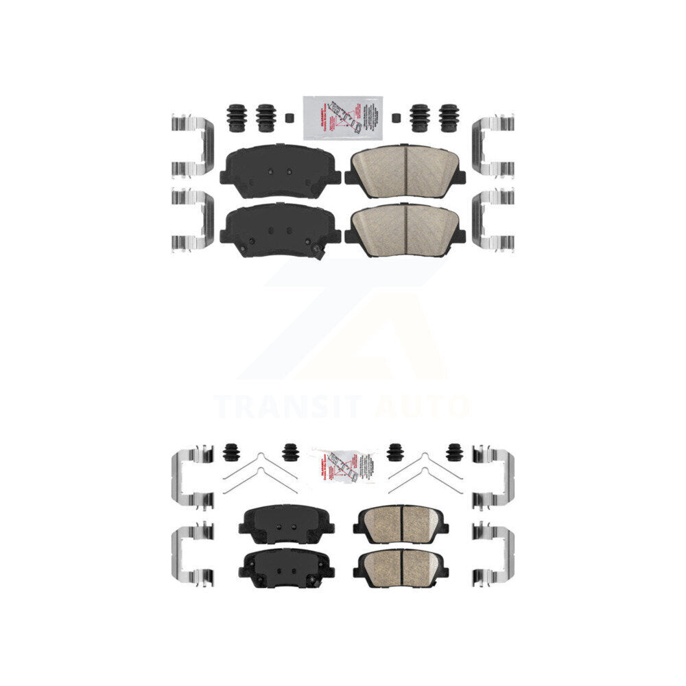 AmeriBRAKES KNF-101648 Disc Brake Pad for 2014-2015 Kia Sorento - Front and Rear