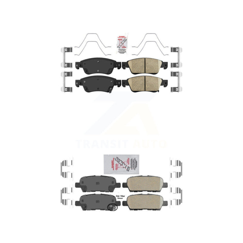 AmeriBRAKES KNF-101660 Disc Brake Pad for 2007-2015 INFINITI Q60, INFINITI G35 - Front and Rear