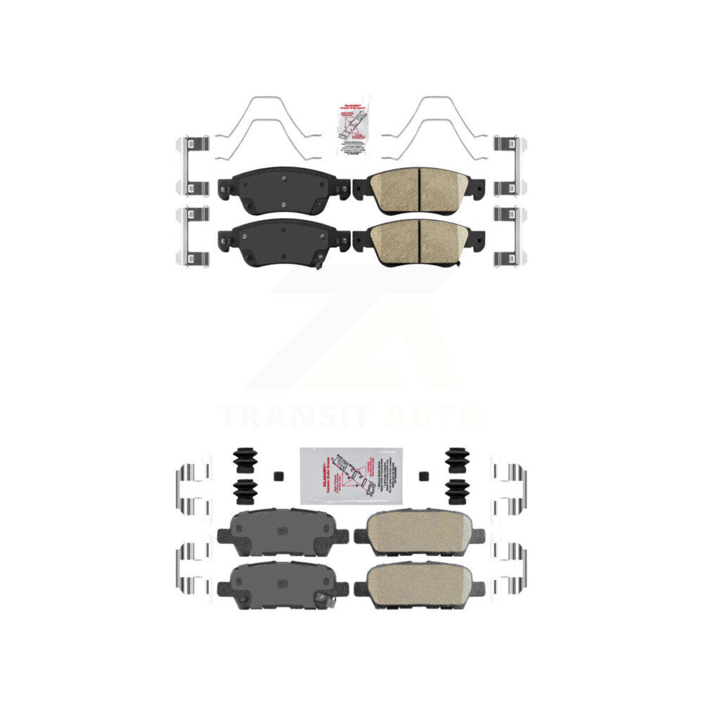 AmeriBRAKES KNF-101661 Disc Brake Pad for 2007-2015 INFINITI Q60, INFINITI G35 - Front and Rear