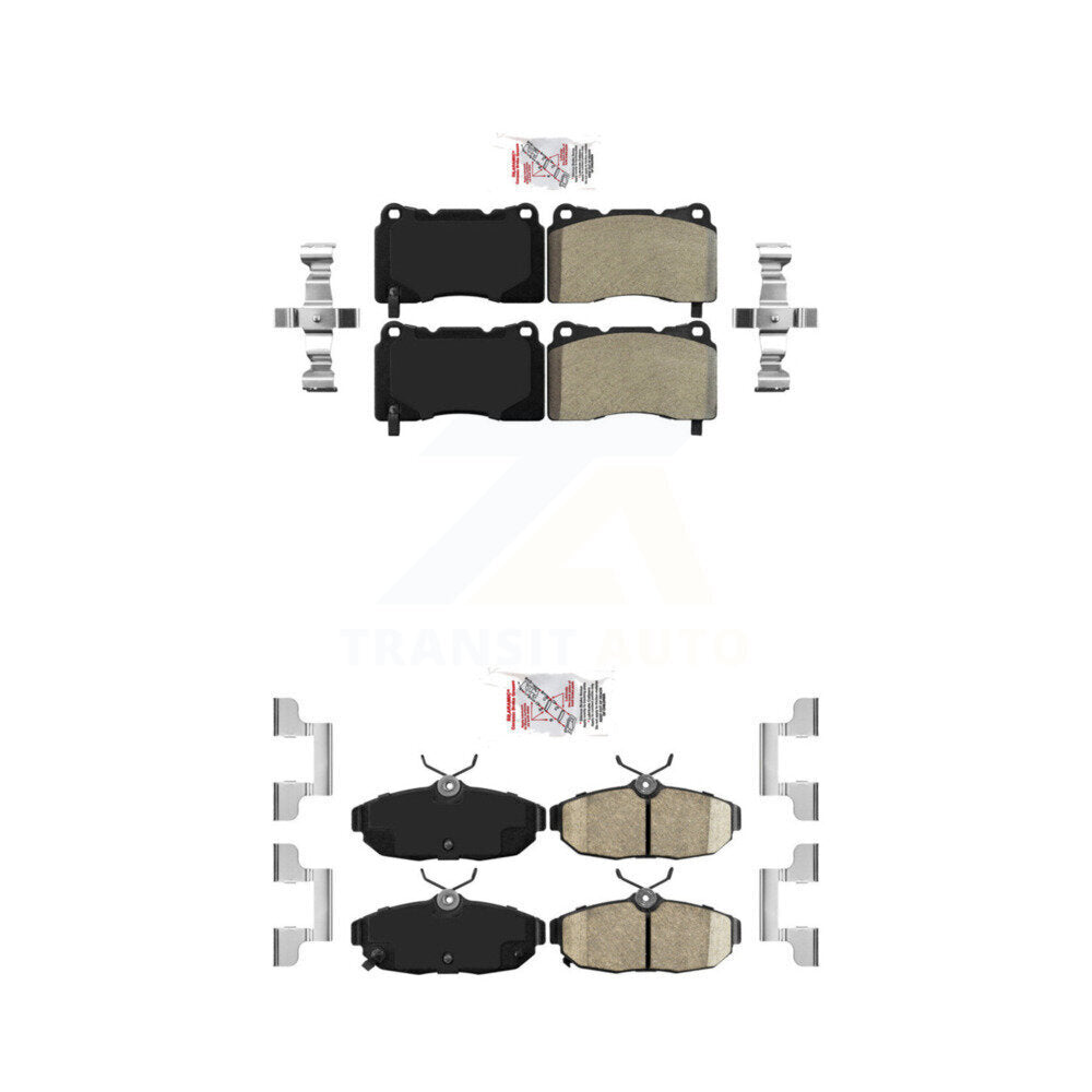 AmeriBRAKES KNF-101665 Disc Brake Pad for 2012 Ford Mustang - Front and Rear