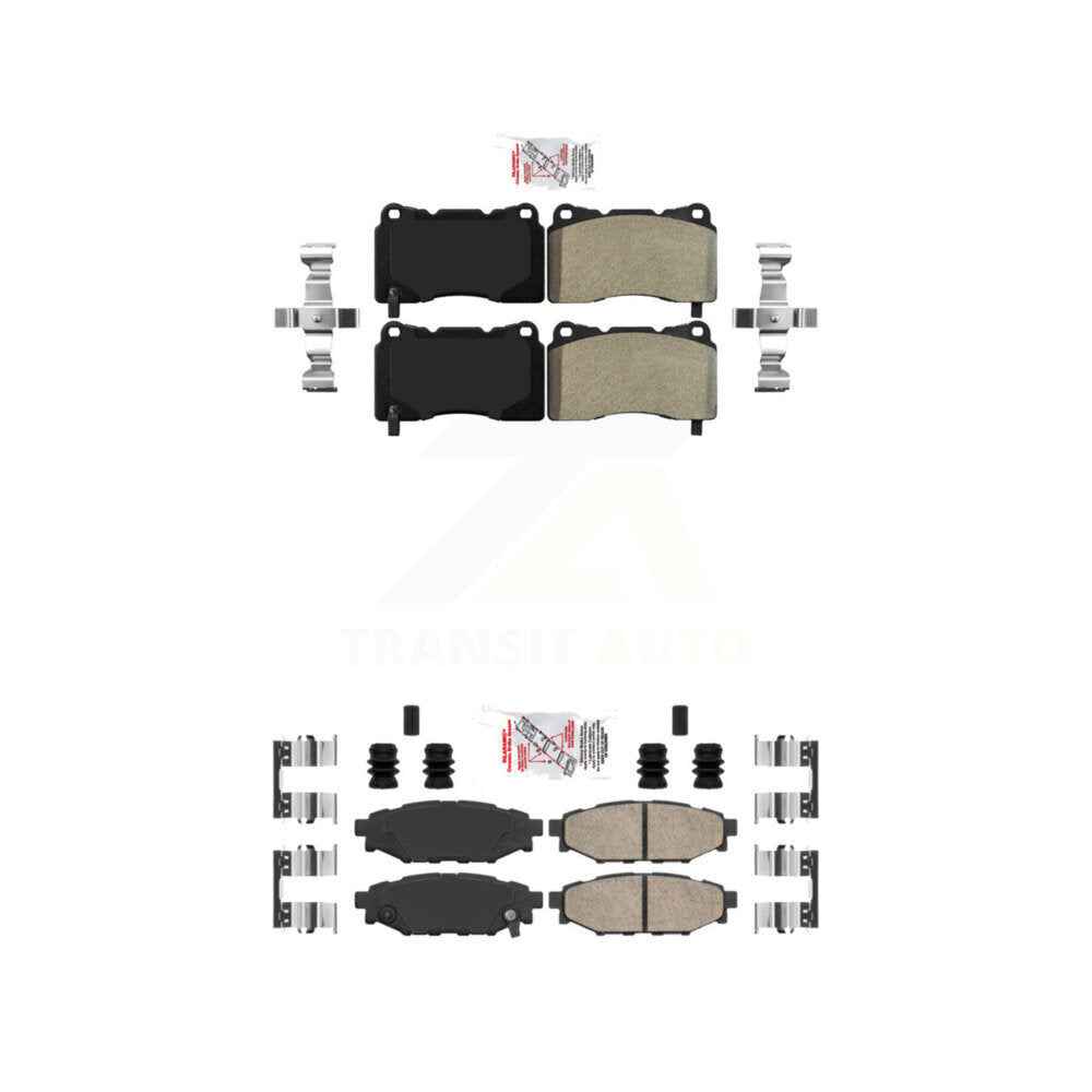 AmeriBRAKES KNF-101666 Disc Brake Pad for 2014 Subaru WRX - Front and Rear