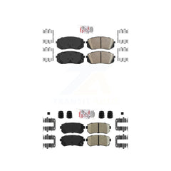 AmeriBRAKES KNF-101673 Disc Brake Pad for 2015-2016 Hyundai Sonata - Front and Rear